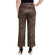 MARINA RINALDI GOLD AND BORDEAUX BROCADE TROUSER