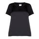 MARINA RINALDI SATIN FRONT T-SHIRT BLACK
