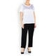 MARINA RINALDI SATIN FRONT T-SHIRT WHITE