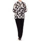 MARINA RINALDI ABSTRACT PRINT SILK TUNIC BLACK AND WHITE