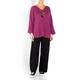 MARINA RINALDI SWEATER WITH LUREX MULBERRY