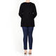 MARINA RINALDI RIBBED SEQUIN SWEATER BLACK