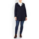 MARINA RINALDI COTTON BLEND HOODY NAVY