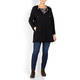 MARINA RINALDI COTTON BLEND HOODY BLACK