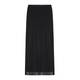 BEIGE pleated black maxi SKIRT