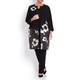 Marina Rinaldi textured floral long coat