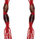 Beige wooden beads multi strand NECKLACE