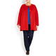 MARINA RINALDI COLLARLESS DOUBLE FACE COAT