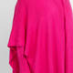 Noen Knitted Fringed Cape Fuchsia 