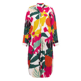 Noen Bold Floral Shirt Dress Multi-Colour - Plus Size Collection