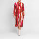 Noen Print Smock Dress Fuchsia 