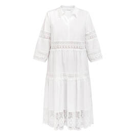 Noen Lace Dress White  - Plus Size Collection