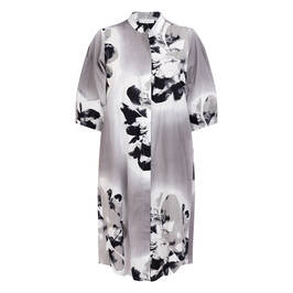 Noen Poplin Dress Grey  - Plus Size Collection