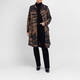Noen Abstract Intarsia Knitted Jacket Mocha