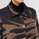 Noen Abstract Intarsia Knitted Jacket Mocha