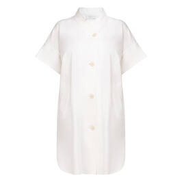 Noen Long Short-Sleeved Jacket White  - Plus Size Collection