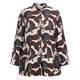 Noen Oversized Long Shirt Print Brown