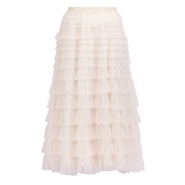Noen Layered Tulle Frill Skirt Vanilla  - Plus Size Collection