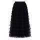 Noen Layered Tulle Frill Skirt Black