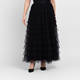 Noen Layered Tulle Frill Skirt Black