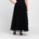 Noen Layered Tulle Frill Skirt Black