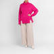 Noen Cotton Blend Roll Neck Sweater Fuchsia 