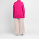 Noen Cotton Blend Roll Neck Sweater Fuchsia 