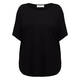 Noen Black Viscose Linen Blend T-Shirt 