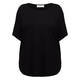 Noen Black Viscose Linen Blend T-Shirt 