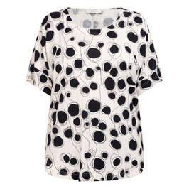 Noen Jersey Spot Print Top Beige - Plus Size Collection