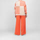 Noen Damask Check Shirt Orange 