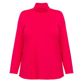 Noen Jersey Roll-Neck Top Fuchsia  - Plus Size Collection