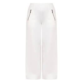Noen Jersey Flared Trousers White - Plus Size Collection