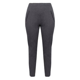 Noen Jersey Narrow Leg Trousers With Pockets Grey - Plus Size Collection