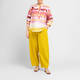 Noen Tie-Dye Cotton Tunic Pink and Yellow 