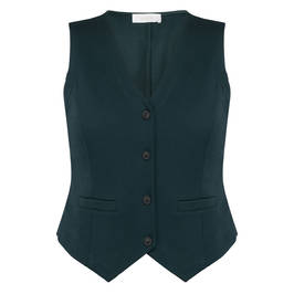 Noen Stretch Jersey Waistcoat Green  - Plus Size Collection