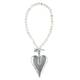 BEIGE SILVER HEART NECKLACE