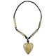 BEIGE CHUNKY HEART NECKLACE