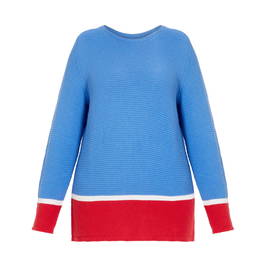 NOW BY PERSONA COTTON BLEND KNITTED TUNIC BLUE - Plus Size Collection