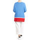 NOW BY PERSONA COTTON BLEND KNITTED TUNIC BLUE