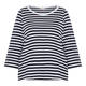 NOW BY PERSONA STRETCH JERSEY BRETON STRIPE SHIRT