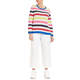 PERSONA BY MARINA RINALDI COTTON BLEND STRIPE SWEATER