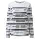 Marina Rinaldi navy and silver stripe SWEATER