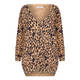 OPEN END ANIMAL PRINT INTARSIA CARDIGAN