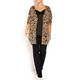 OPEN END ANIMAL PRINT INTARSIA CARDIGAN