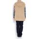 OPEN END CAMEL BOUCLÉ HOODED GILET