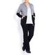 OPEN END two tone hooded CARDIGAN
