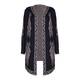 OPEN END Ikat intarsia hooded CARDIGAN