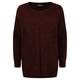 OPEN END WINE RED MOHAIR Knit Tunic