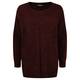 OPEN END WINE RED MOHAIR Knit Tunic